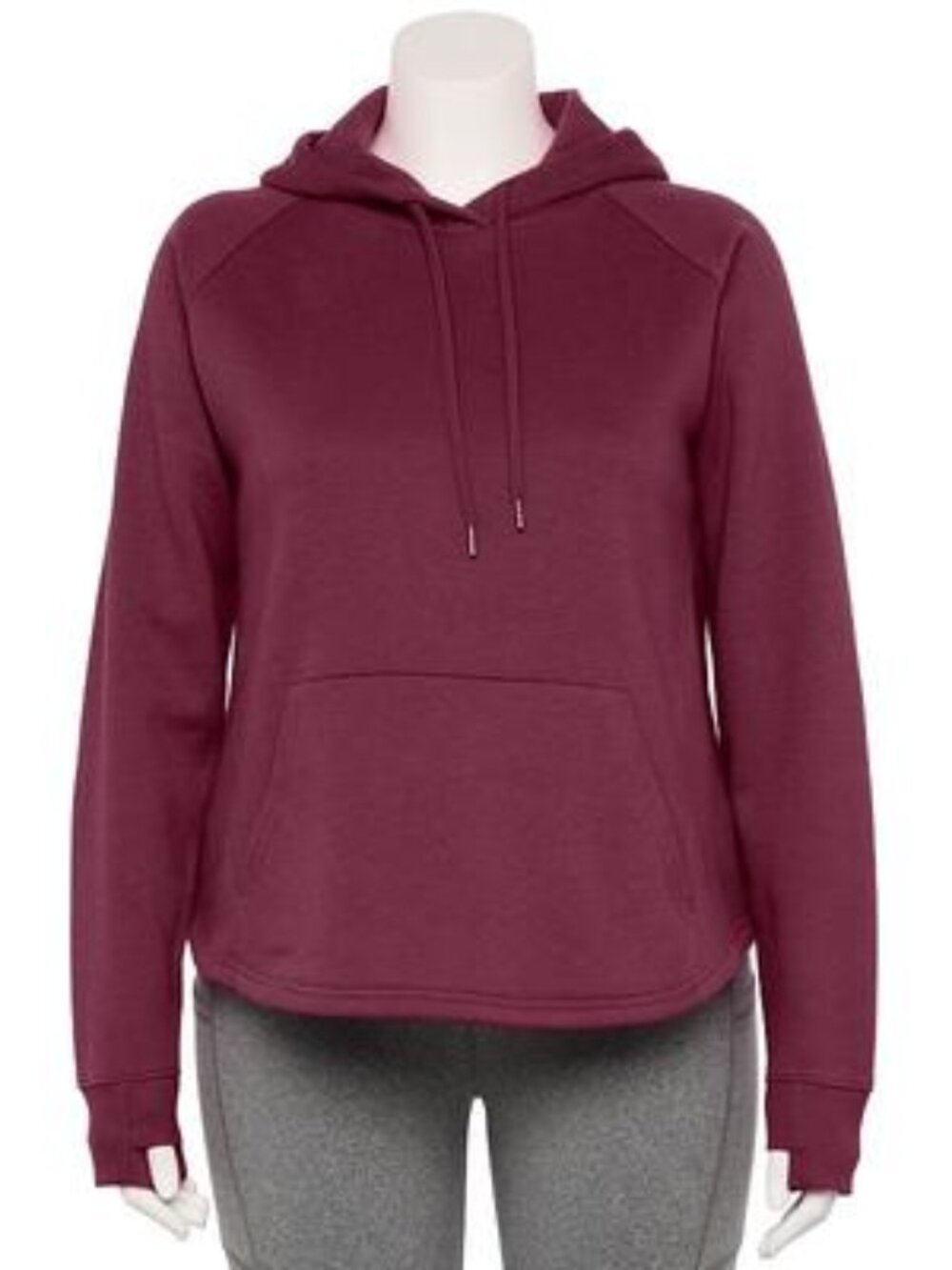 Women's Tek Gear Plus Size Ultrasoft Fleece Hoodie - Night Sangria - 2X - NWT